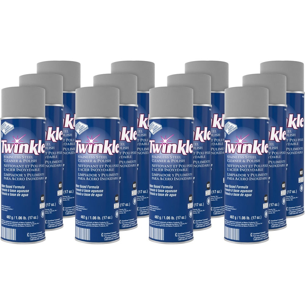Image of Diversey Stainless Steel Cleaner/Polish,Aerosol, 482g,12/CT,Lemon
