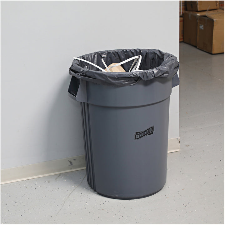 Image of Genuine Joe Trash Container, Heavy Duty,44 Gal,31.5"x24"x24",4/CT,Gray