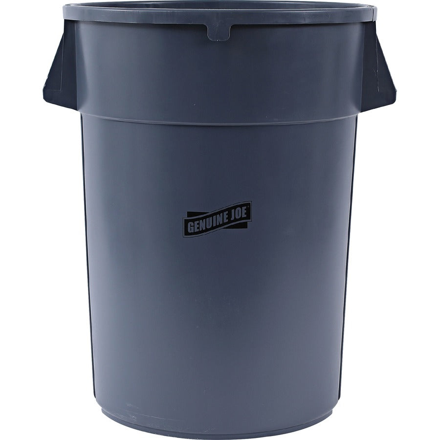 Image of Genuine Joe Trash Container, Heavy Duty,44 Gal,31.5"x24"x24",4/CT,Gray
