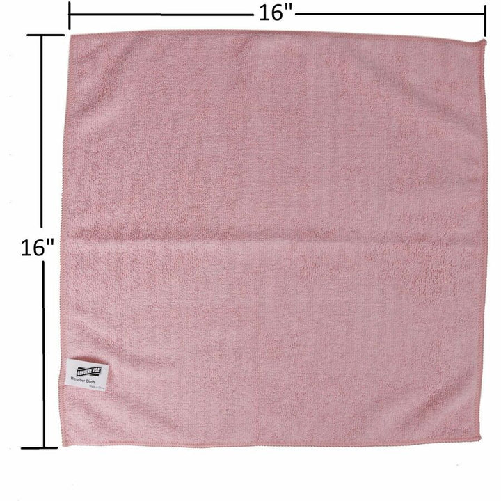 Image of Genuine Joe 48261CT Color-coded Microfiber Cleaning Cloths, 16" W x 16" Length, Assorted, MicroFiber, 4/Pack, 9 / Carton