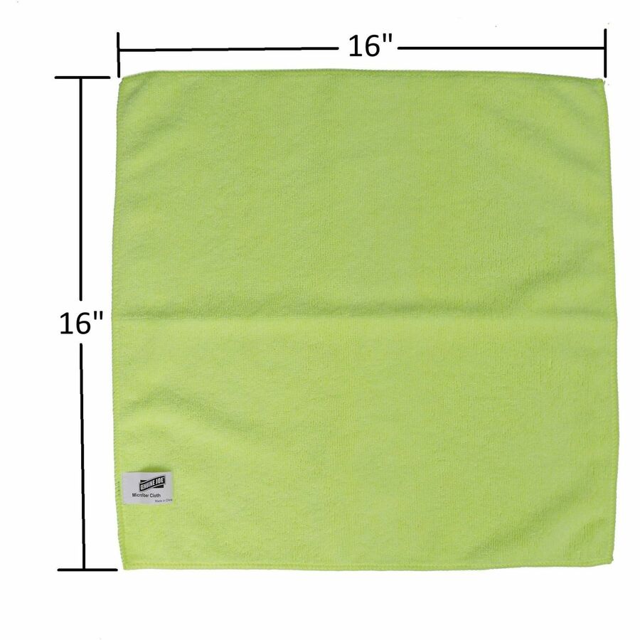 Image of Genuine Joe 48261CT Color-coded Microfiber Cleaning Cloths, 16" W x 16" Length, Assorted, MicroFiber, 4/Pack, 9 / Carton