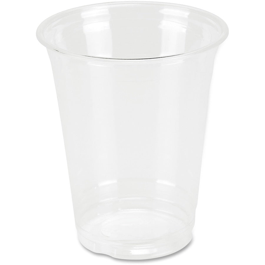 Image of Genuine Joe 58231CT 12 oz Clear Plastic Cups, 12 fl oz, Clear, Plastic, Cold Drink, Beverage, 25/Pack, 20 / Carton