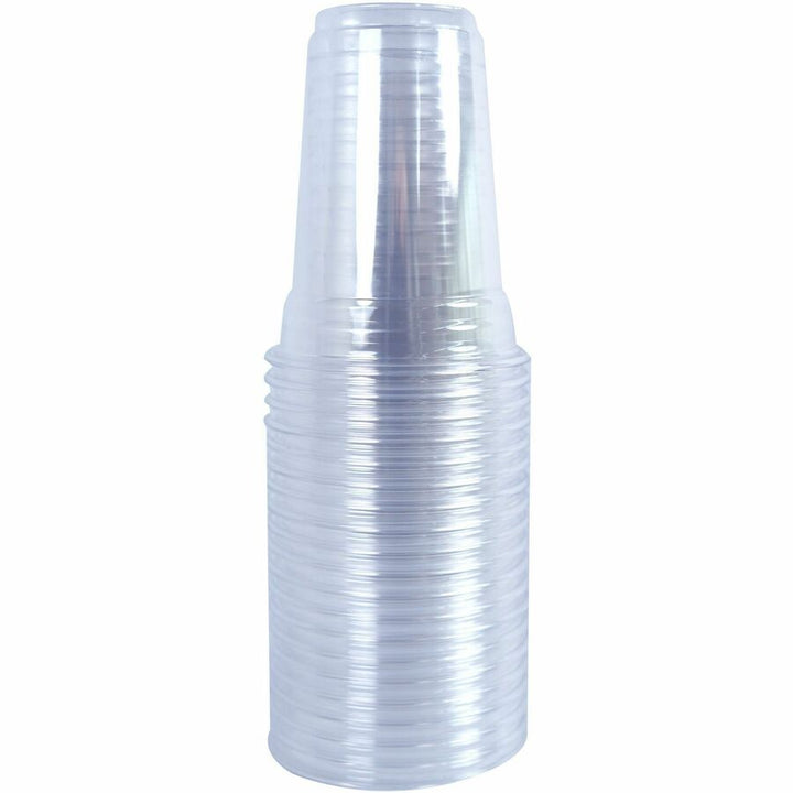 Image of Genuine Joe 58233CT 9 oz Clear Plastic Cups, 9 fl oz, Clear, Plastic, Cold Drink, Beverage, 50/Pack, 20 / Carton
