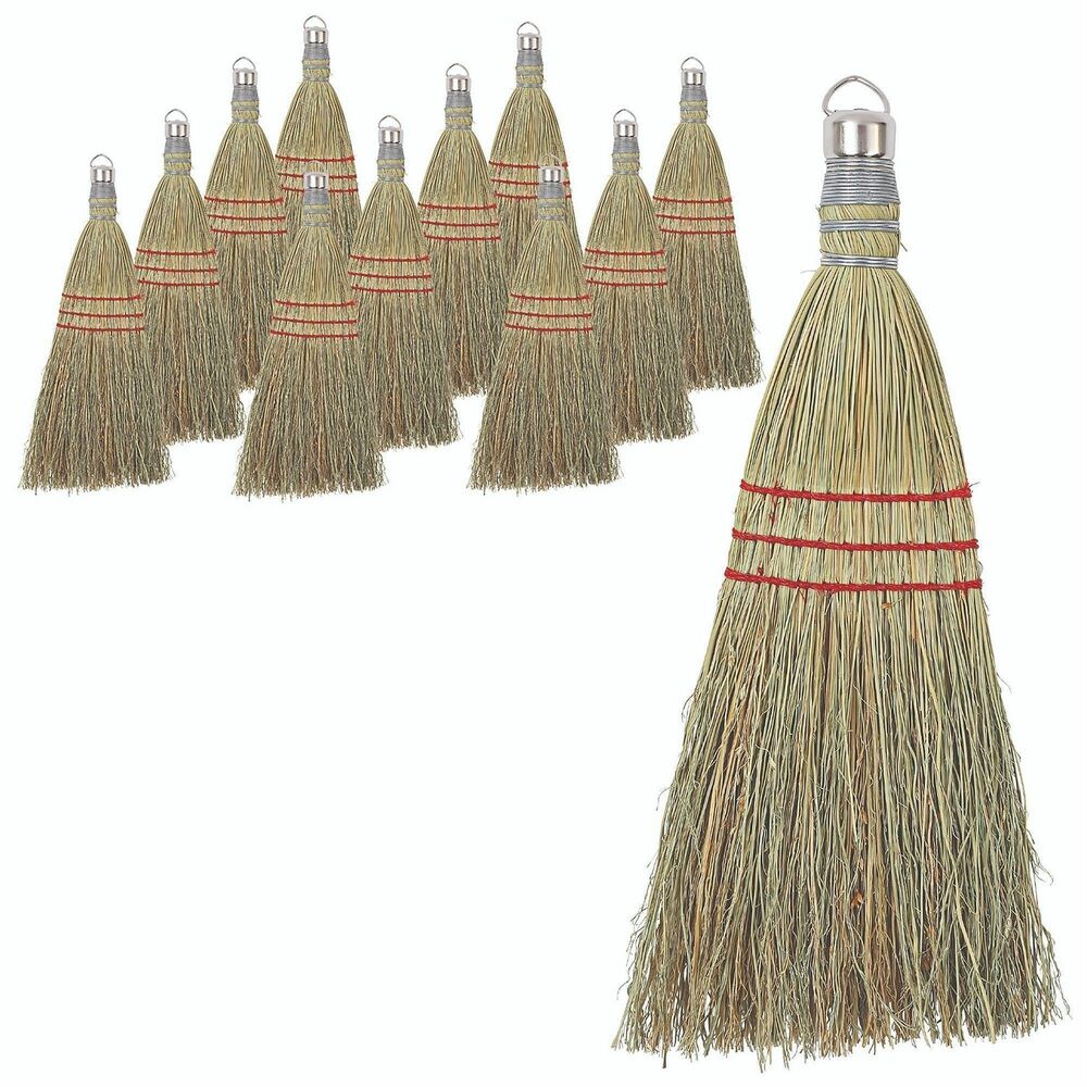 Image of Genuine Joe Whisk Broom, Metal Cap, Hang-Up Ring, 12/CT, Natural