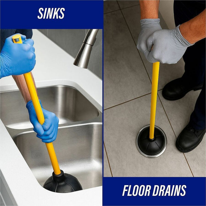 Image of Genuine Joe Value Plus Plunger, 23"x5.75", 6/CT, Yellow Handle