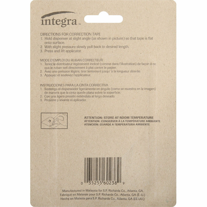 Image of Integra Correction Tape, 1/4"x472", 2/PK, White