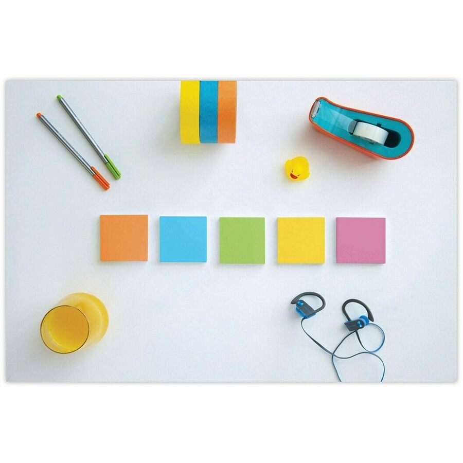 Image of Post-it® Notes Super Sticky Pads in Energy Boost Collection Colors, 3" x 3", 90 Sheets/Pad, 24 Pads/Pack