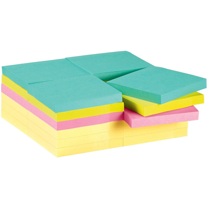 Image of Post-it® Notes Super Sticky Self-Stick Notes Office Pack, 3" x 3", Supernova Neons Collection Colors, 90 Sheets/Pad, 24 Pads/Pack