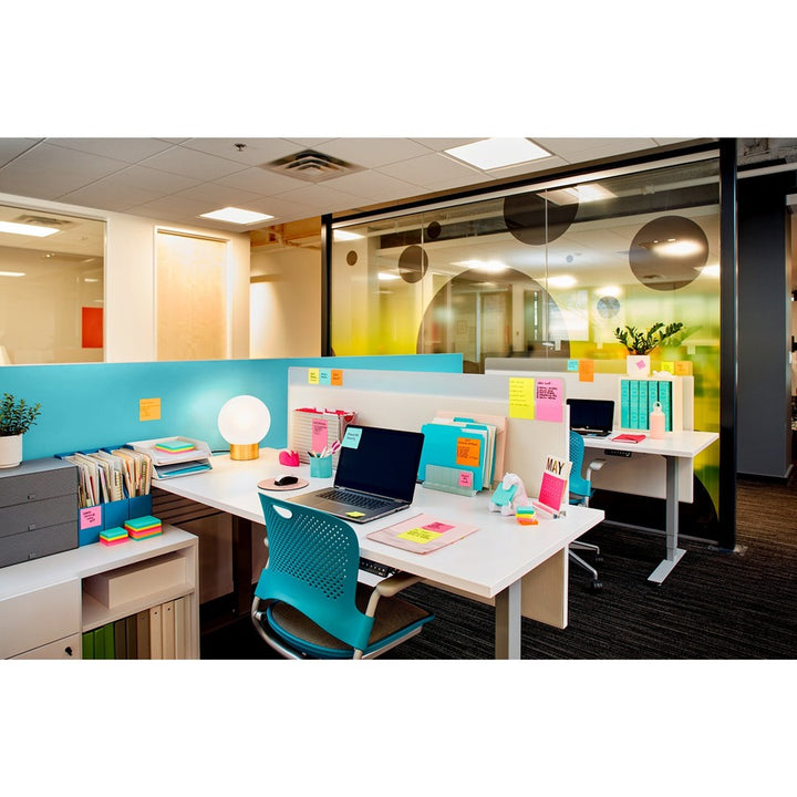 Image of Post-it® Notes Super Sticky Self-Stick Notes Office Pack, 3" x 3", Supernova Neons Collection Colors, 90 Sheets/Pad, 24 Pads/Pack