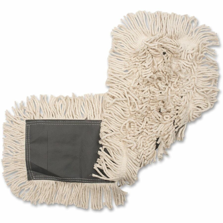 Image of Genuine Joe Dust Mop Refill, Cotton, Disposable, 36"x5", 12/CT, Natural