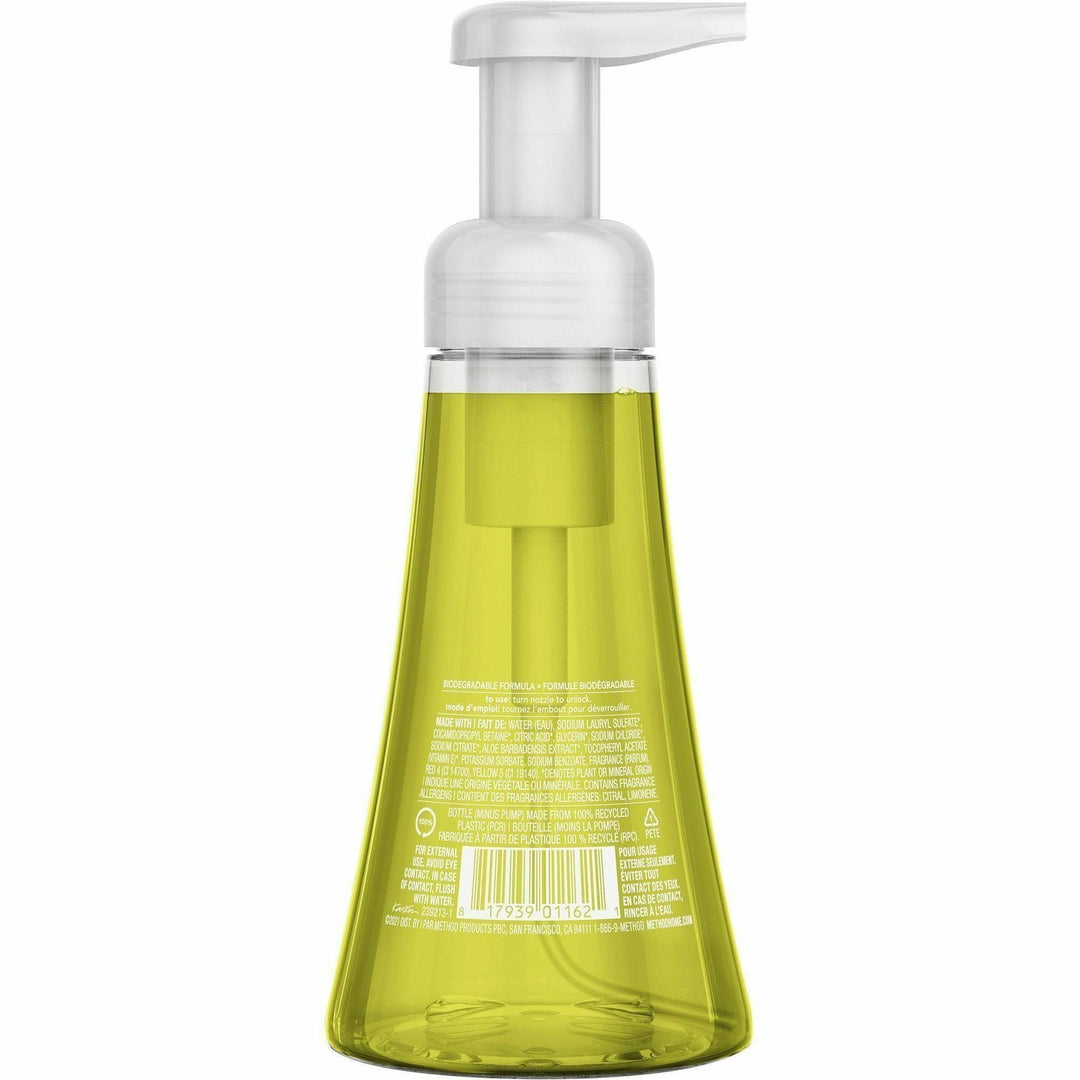 Image of Method® Handwash, Foaming, Lemon Mint, 10oz Pump, 6/CT, Yellow