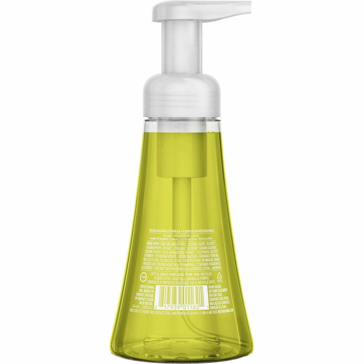 Image of Method® Handwash, Foaming, Lemon Mint, 10oz Pump, 6/CT, Yellow