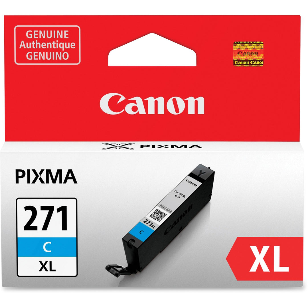 Image of Canon CLI-271 Ink Cartridge, Inkjet, High Yield, Cyan, 1 Each