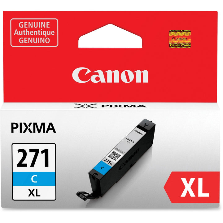 Image of Canon CLI-271 Ink Cartridge, Inkjet, High Yield, Cyan, 1 Each