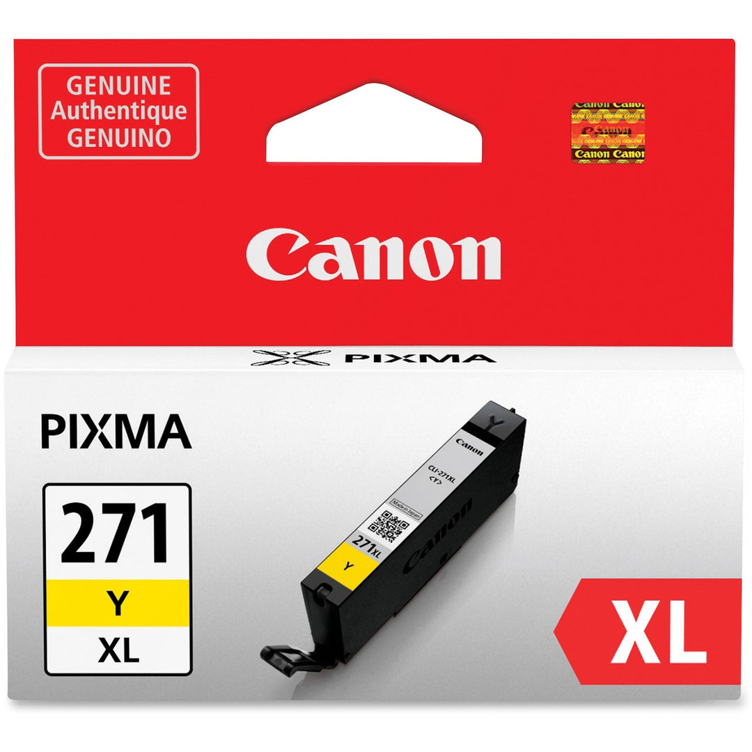 Image of Canon CLI-271 Ink Cartridge, Inkjet, High Yield, Yellow, 1 Each