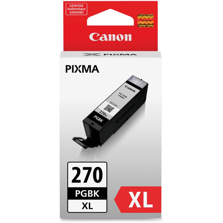 Image of Canon PGI-270XL Black Pigment Ink Cartridge, Inkjet, Pigment Black, 1 Each