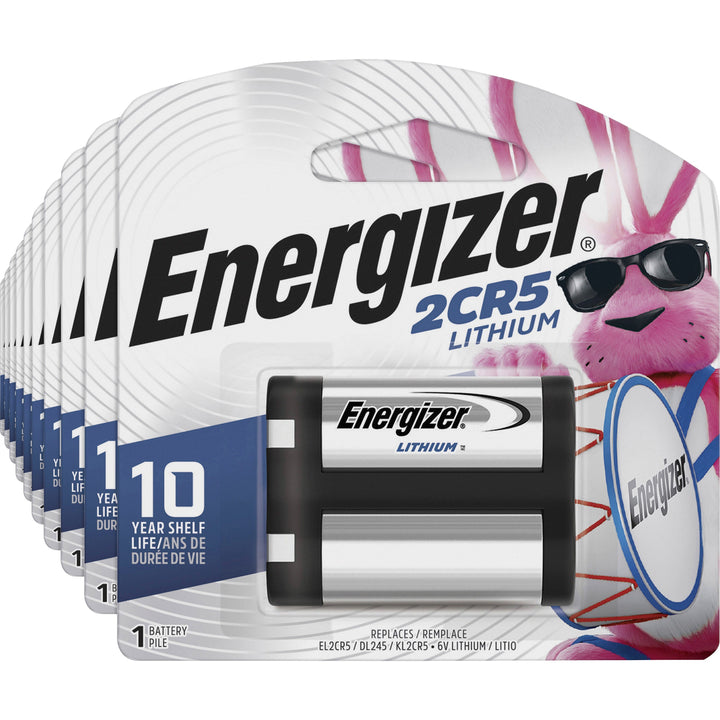 Image of Energizer e2 EL2CR5BPCT 2CR5 Lithium Photo Battery Boxes of 6, For Multipurpose, 2CR5, 1500 mAh, 6 V DC, 4 / Carton