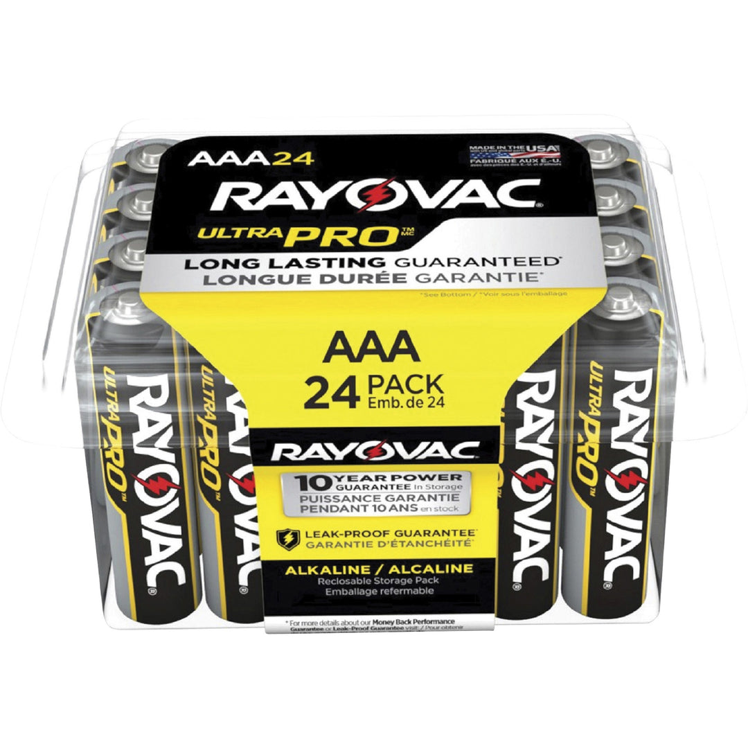 Image of Rayovac® Alkaline Batteries,AAA,Ultra Pro,24/PK,12PK/CT,SRBK