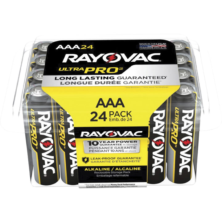 Image of Rayovac® Alkaline Batteries,AAA,Ultra Pro,24/PK,12PK/CT,SRBK