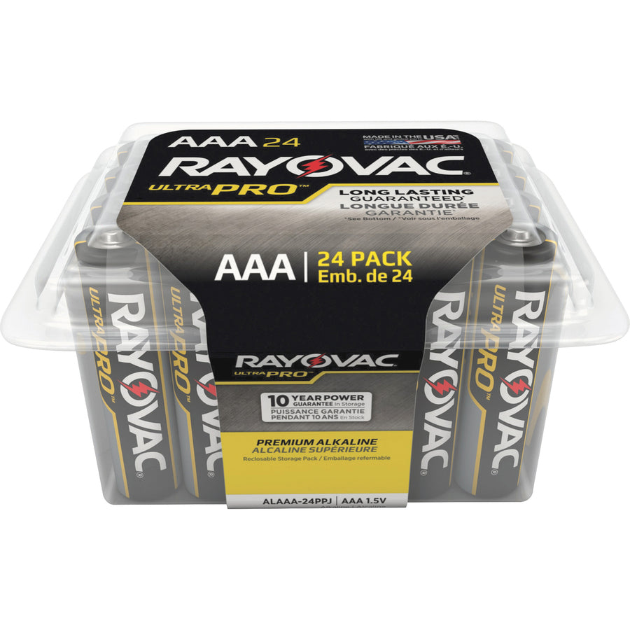 Image of Rayovac® Alkaline Batteries,AAA,Ultra Pro,24/PK,12PK/CT,SRBK