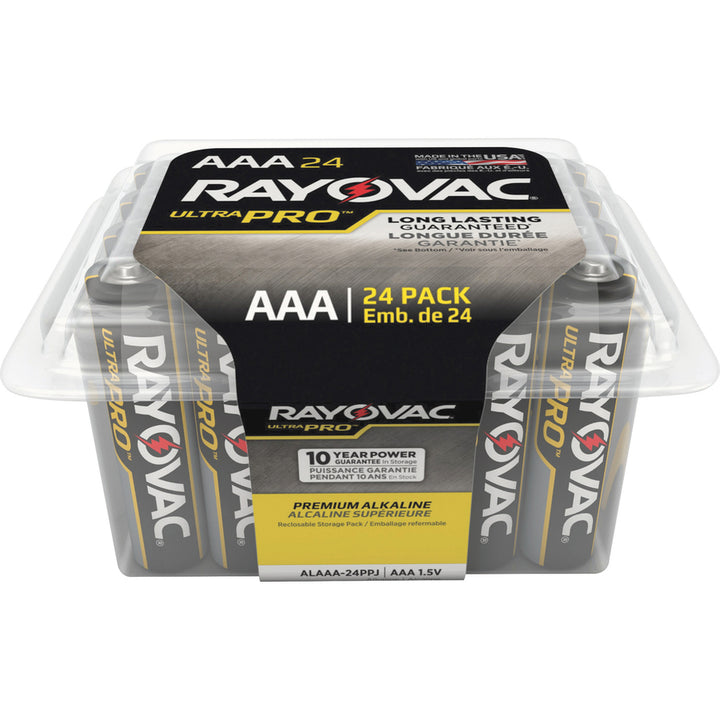 Image of Rayovac® Alkaline Batteries,AAA,Ultra Pro,24/PK,12PK/CT,SRBK
