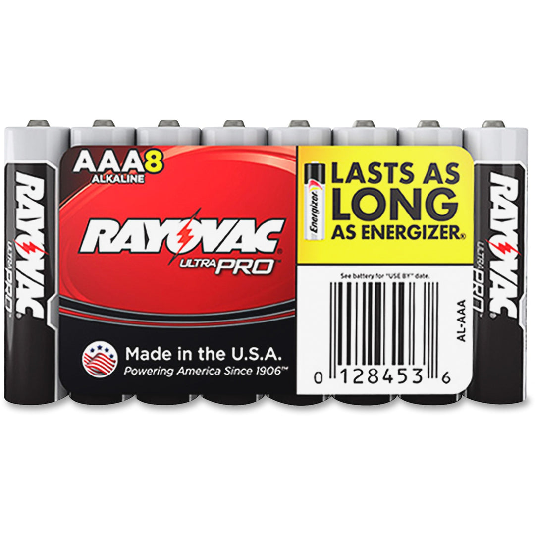 Image of Rayovac® Batteries,Alkaline,AAA,8/PK,12PK/CT,BKRD