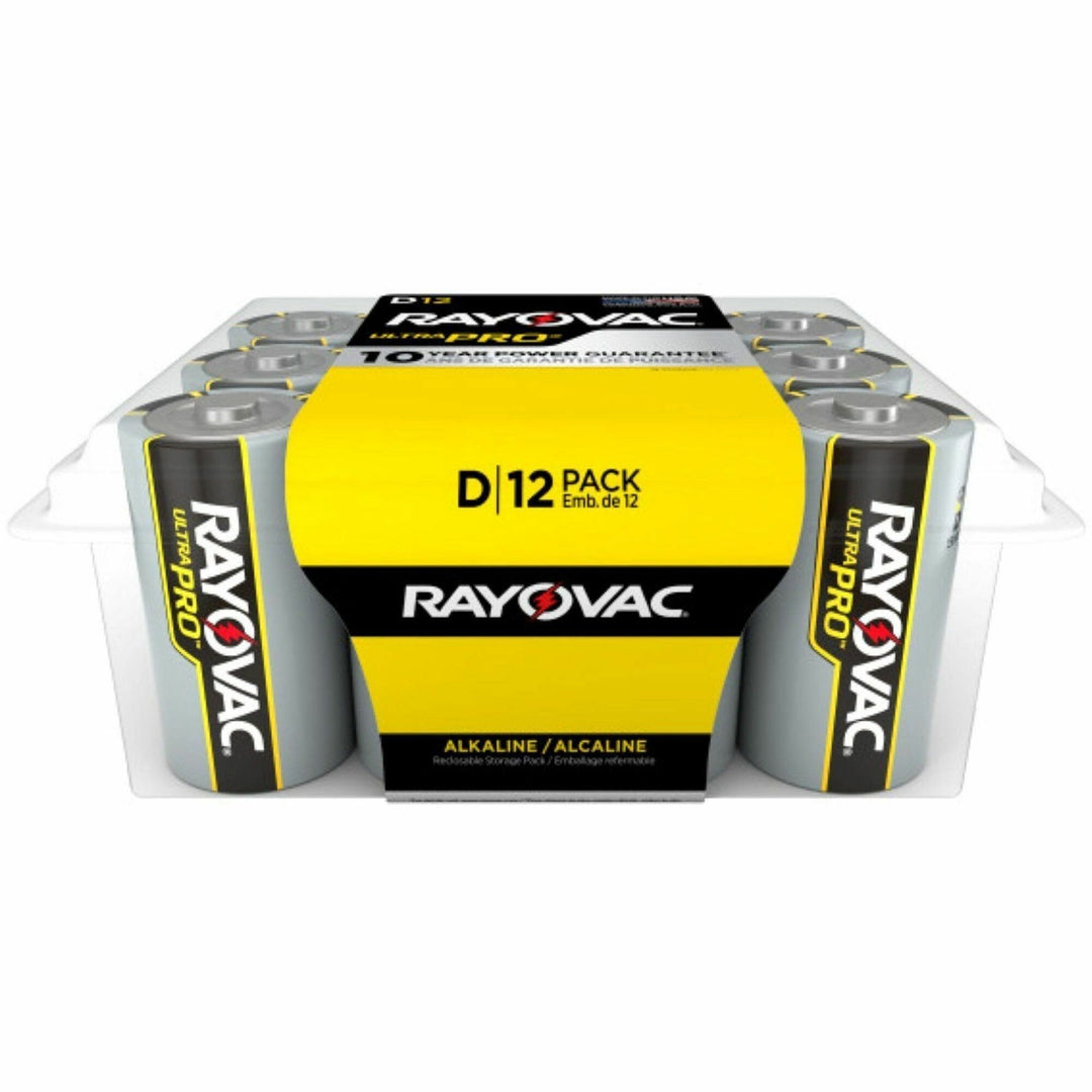 Image of Rayovac® Alkaline Batteries, D Ultra Pro, 12/PK, 8PK/CT, BK/SR