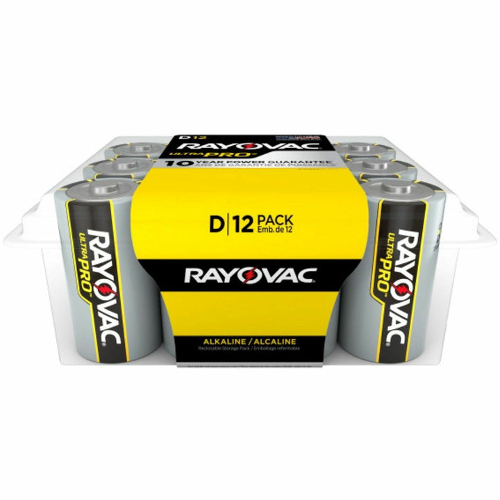 Image of Rayovac® Alkaline Batteries, D Ultra Pro, 12/PK, 8PK/CT, BK/SR