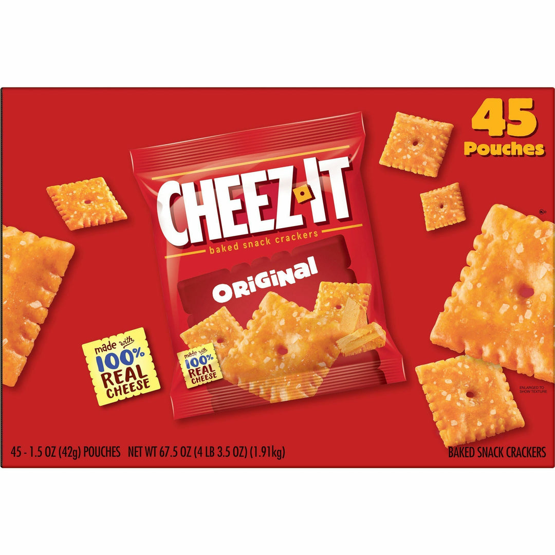 Image of Keebler® Crackers, Cheez-It. Original, 1.5oz. Bags, 45/CT, Orange