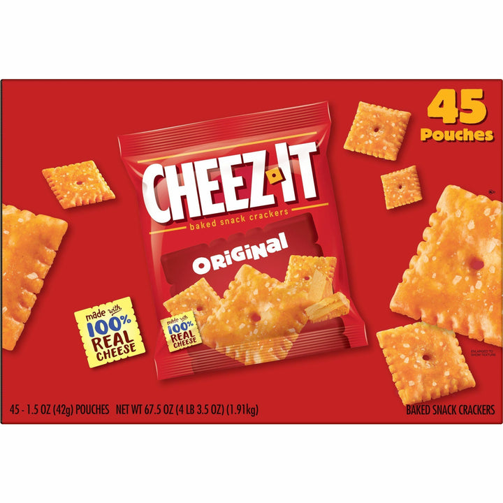 Image of Keebler® Crackers, Cheez-It. Original, 1.5oz. Bags, 45/CT, Orange