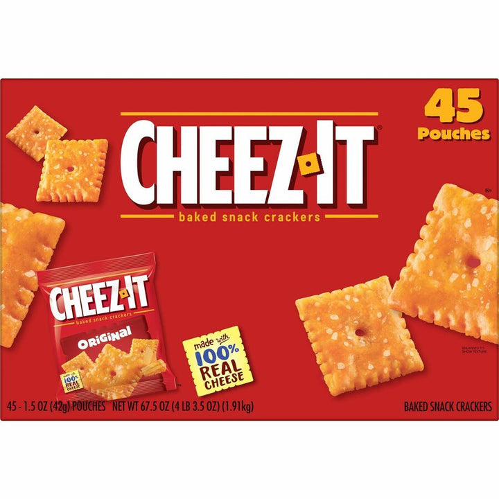 Image of Keebler® Crackers, Cheez-It. Original, 1.5oz. Bags, 45/CT, Orange