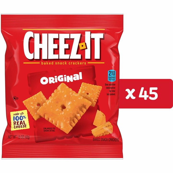 Image of Keebler® Crackers, Cheez-It. Original, 1.5oz. Bags, 45/CT, Orange