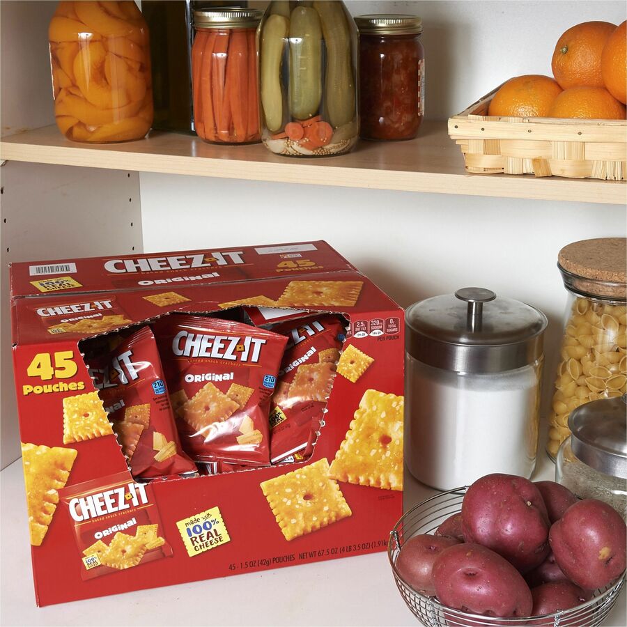 Image of Keebler® Crackers, Cheez-It. Original, 1.5oz. Bags, 45/CT, Orange