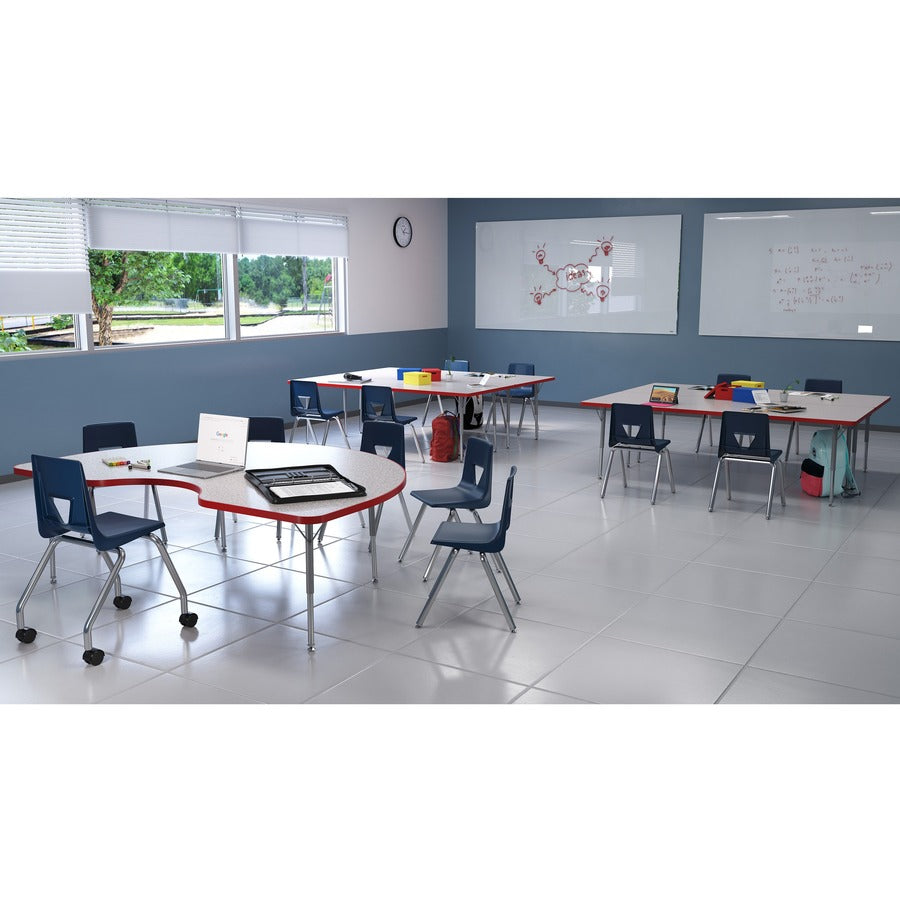 Image of Lorell Student Chairs, Stacking, 14-3/4"x16-1/2"x23-5/8", 4/CT, NY