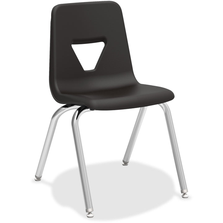 Image of Lorell Student Chairs, Stacking, 18-3/4"x20-1/2"x30", 4/CT, Black