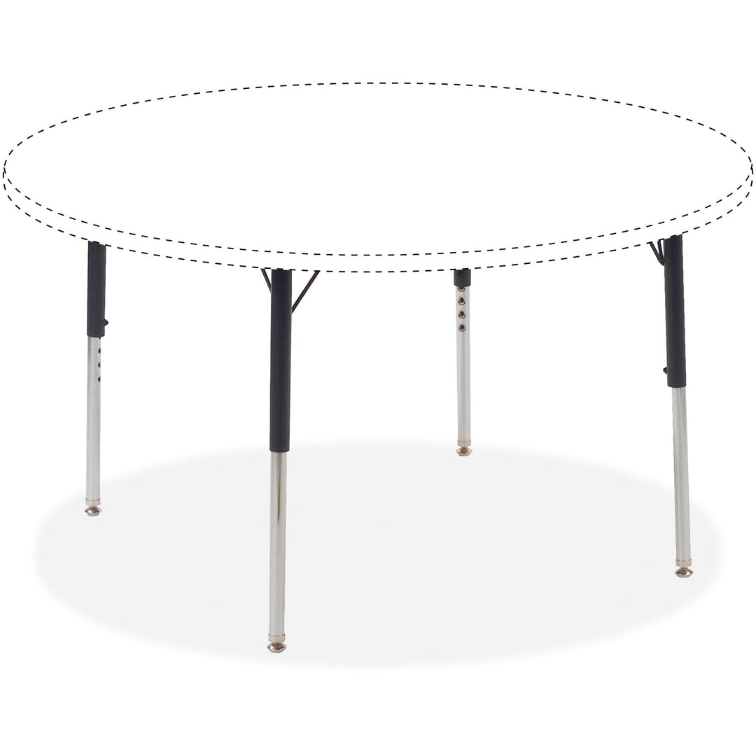 Image of Lorell Base w/4 Legs,f/Activity Tabletops,1-1/8"x30",4/CT,BK/Chrome
