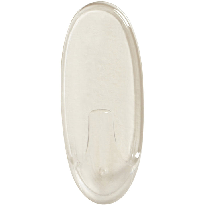 Image of Command 17093CLRES Large Hook with Clear Strips, 4 lb (1.81 kg) Capacity, 1.4" W x 3.4" Length, for Decoration, Plastic, Clear, 1 Pack