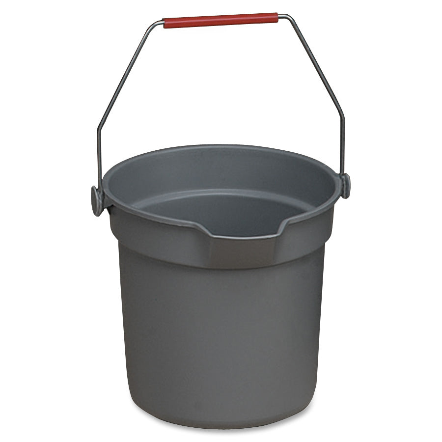 Image of Rubbermaid Commercial Products Brute Utility Bucket, Handle, 10Qt,10-1/2"x10-1/4",12/CT,GY