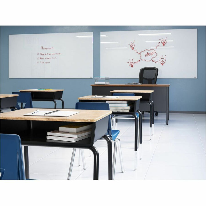 Image of Lorell Student Desks,w/Book Box,24"x18"x22"-30", 2/CT,Medium Oak