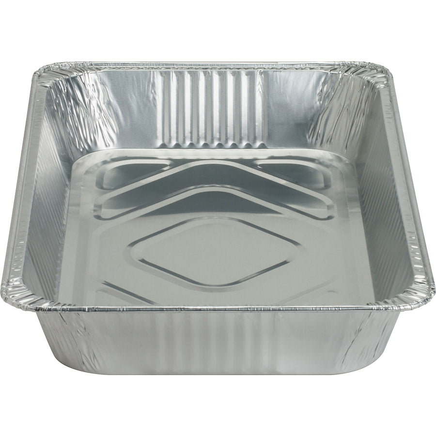 Image of Genuine Joe 10703 Full-size Disposable Aluminum Pan, Cooking, Serving, Disposable, Silver, Aluminum Body, 50 / Carton