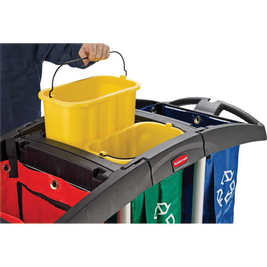 Image of Rubbermaid Commercial Products Sanitizing Caddy, 10 Quart, 14"x7-1/2"x8", 6/CT, Yellow