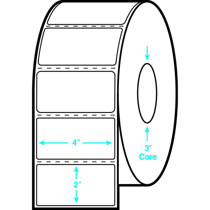 Image of Avery® Direct Thermal Labels, 4"x2", 2000/BX, White