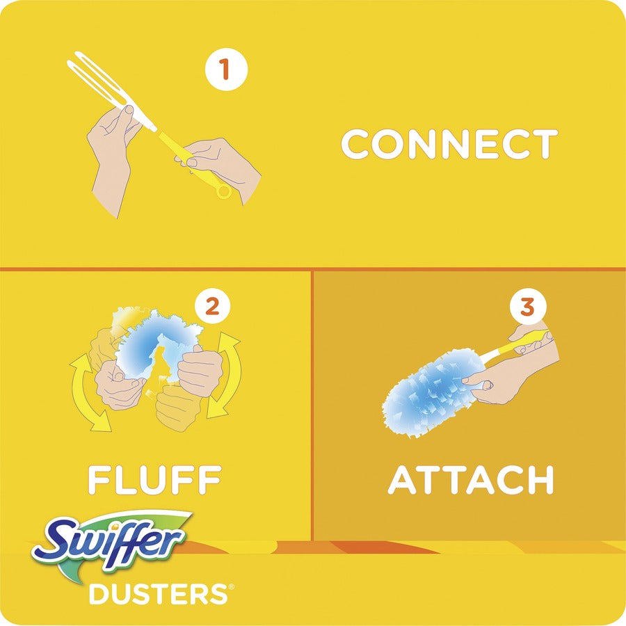 Image of Swiffer 21459 Unscented Dusters Refills, Unscented, Fiber, Blue, 1 Box