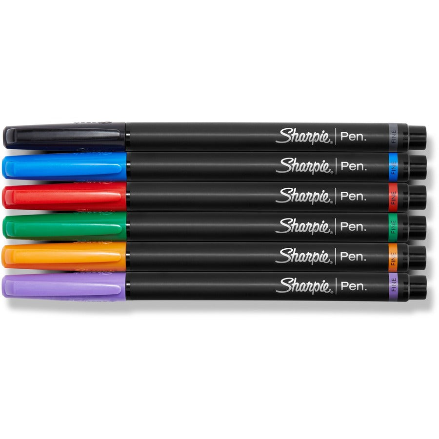 Image of Sharpie 1976527 Fine Point Pens, Fine Pen Point, Assorted Ink, 6 / Pack