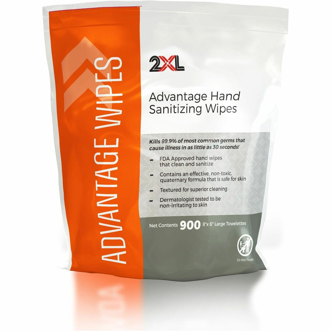 Image of 2XL Sanitizing Wipes, Non-alcohol, 6"x8", 900 Sheets/Roll, White