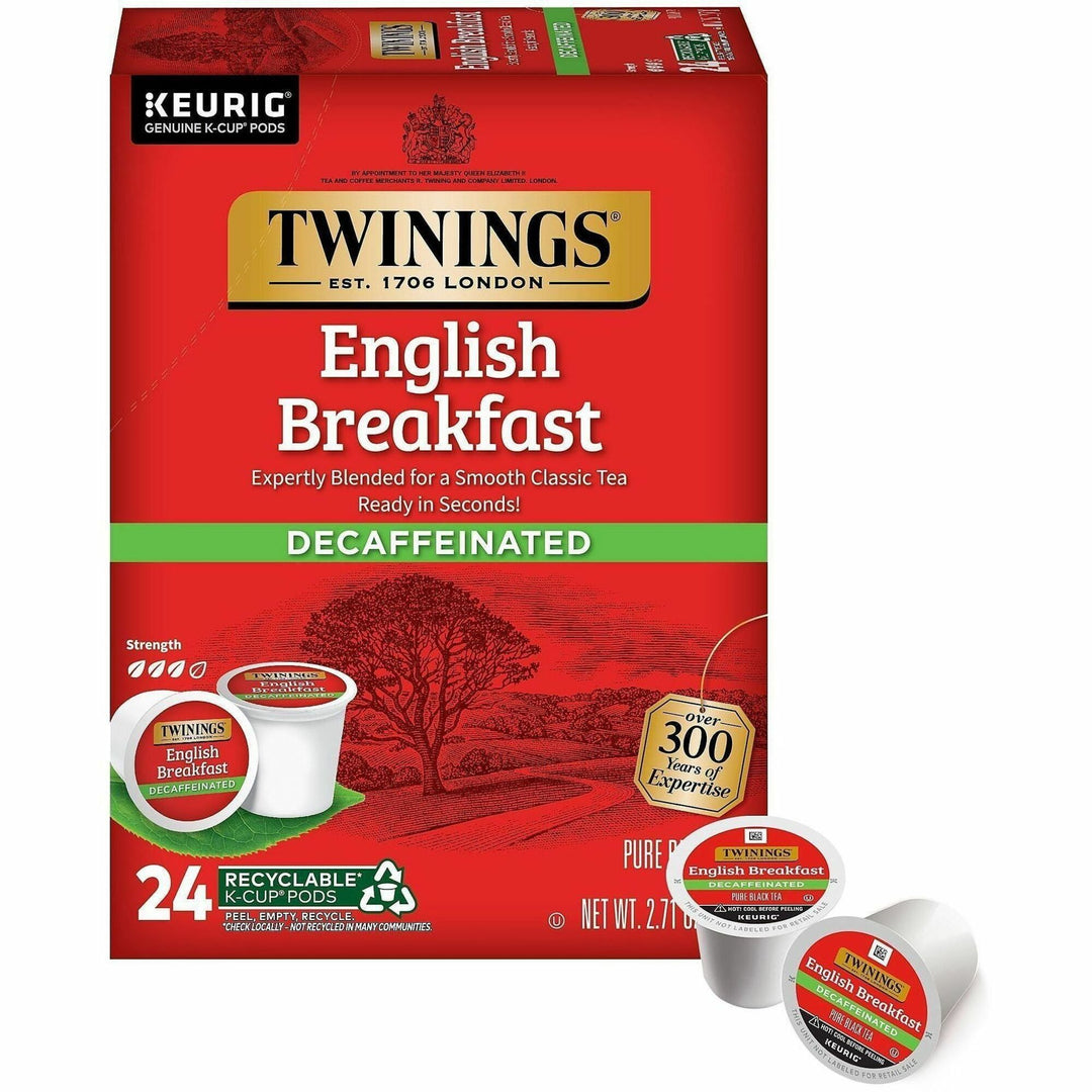 Image of TWININGS® Tea,Decaf,English Breakfast,Black,K-Cup,24/BX