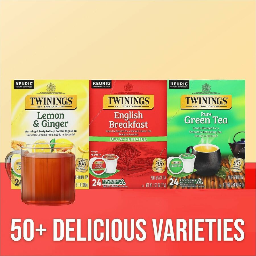 Image of TWININGS® Tea,Decaf,English Breakfast,Black,K-Cup,24/BX