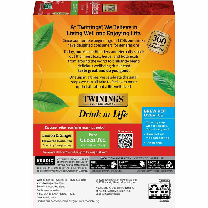 Image of TWININGS® Tea,Decaf,English Breakfast,Black,K-Cup,24/BX