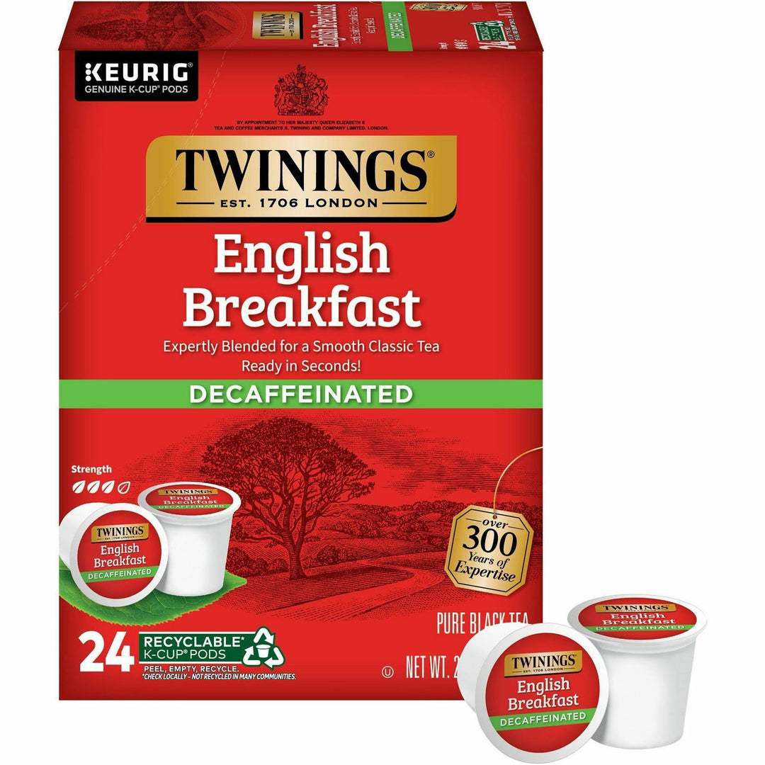 Image of TWININGS® Tea,Decaf,English Breakfast,Black,K-Cup,24/BX