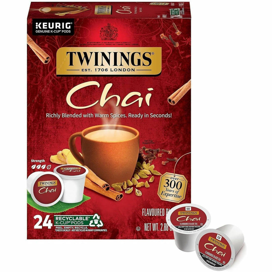 Image of TWININGS® Tea,Chai-Flavored,Black,K-Cup,24/BX